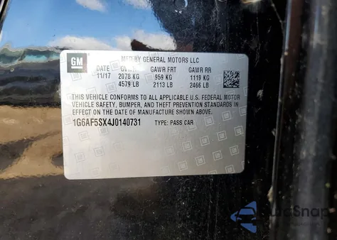 2018 Cadillac Ats Luxury from USA, damaged, VIN 1G6AF5SX4J0140731